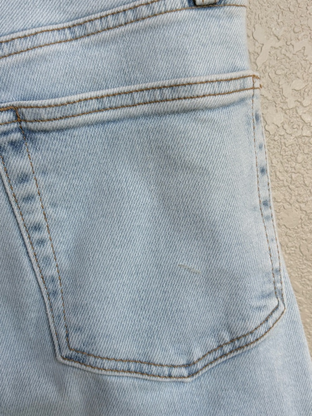 RE/DONE Light Wash Straight Leg Jeans High Rise Button Fly Blue Size 25 - Picture 8 of 9